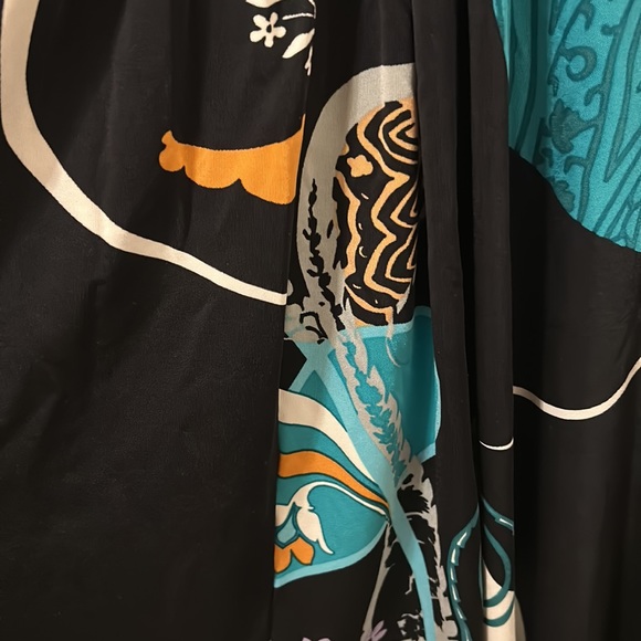 ELIE TAHARI viscose floral dress. Size 8 - Picture 5 of 6